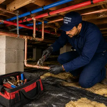 Crawlspace repiping in San Jose with PEX and copper by certified plumbing team