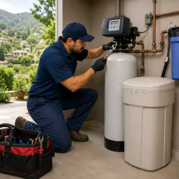 Cupertino water softener installation for foothill homes by certified hard water expert
