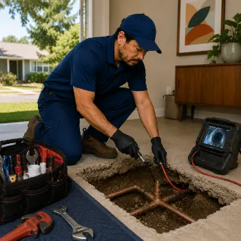 Evergreen San Jose slab leak repair by licensed plumber for clay soil tract homes