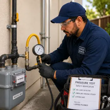 Gas line pressure test in San Jose for safety verification by insured local plumber