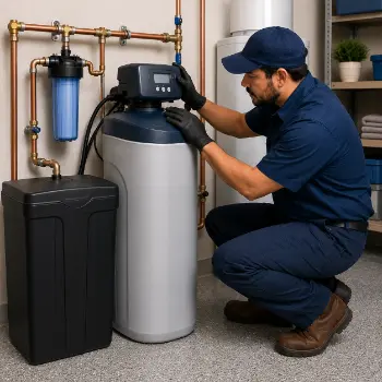 Whole-house water softener system in San Jose installed by bonded plumbing experts